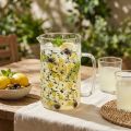 Glass jug lemons and olives decorative jug glass H17cm | Floristik24.ie