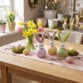 Easter bunnies pink green yellow wooden bunnies decoration 8×22cm 3pcs | Floristik24.ie