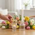 Glass candle holder tealight holder Ø5cm H8cm 4 pcs | Floristik24.ie