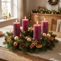 Pillar candles dyed Berry