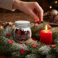 Glass with stars red 9cm | Floristik24.ie