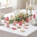 Wooden angels for scattering pink, rose, white 4cm 72 pcs | Floristik24.ie