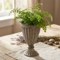 Decorative trophy planter antique look grey brown Ø13cm H19cm | Floristik24.ie
