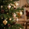 Christmas decorations, Christmas tree ornaments, golden hearts, 3cm, 24 pieces | Floristik24.ie