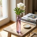 Tall flower vase, purple bottle decoration, glass, Ø6.5cm, H30cm | Floristik24.ie