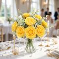 Foam Rose Ø6cm Yellow 27 pcs | Floristik24.ie