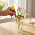 Test tube decorative vase with cork lid Ø4cm H18cm 6 pcs | Floristik24.ie