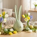Easter decoration rabbit head mint green gold craquelure 16.5x16x40cm | Floristik24.ie