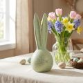 Rabbit Head Easter Bunny Decoration Mint Green Gold Crackle H28cm | Floristik24.ie