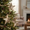Birch stars for hanging stars birch bark natural 15cm 6 pcs | Floristik24.ie
