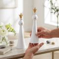 Frog Prince Decoration Frog Decoration Figure White Gold H19.5cm 2pcs | Floristik24.ie