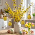 Easter decoration for hanging Easter bunnies wooden hanging decoration H9.5cm 8 pcs | Floristik24.ie