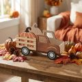 Table decoration autumn pumpkin decoration delivery truck wood 20×7.5×12.5cm | Floristik24.ie
