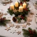 Christmas decoration wooden stars white/natural Ø4cm 72 pcs | Floristik24.ie