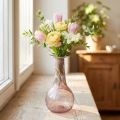 Mini glass vase flower vase purple Ø7.5cm H15cm | Floristik24.ie