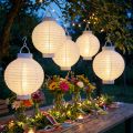 Solar Lantern with LED light Lantern for hanging White 20cm | Floristik24.ie