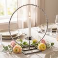 Decor ring metal candle holder silver shabby chic Ø32cm | Floristik24.ie