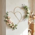 Metal ring heart shape, hanging decoration metal decoration loop gold 32.5cm 4 pieces | Floristik24.ie