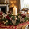 Scatter decoration Christmas deer decoration gold glitter 6×8cm 24 pcs | Floristik24.ie