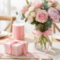 Ribbon for decorating gifts, perfect for special occasions, pink, 10mm, 250m | Floristik24.ie