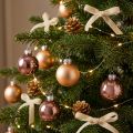 Christmas balls glass pink apricot mix mini Ø3cm 22 pcs | Floristik24.ie