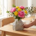 Decorative Vase Ceramic Gray Modern Ceramic Decoration 22×9×22.5cm | Floristik24.ie