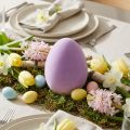 Easter egg decoration – 2nd choice – plastic purple flocked 20cm | Floristik24.ie