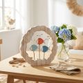 Table decoration fish wood to place blue, red maritime decoration Ø28cm | Floristik24.ie