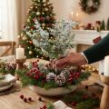 Artificial eucalyptus branch snowed deco branch eucalyptus Christmas 48cm | Floristik24.ie