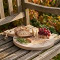 Decorative cutting board round mango wood serving board wood Ø26cm | Floristik24.ie