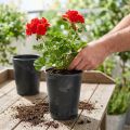 Plant pot plastic anthracite Ø13cm H16.5cm 4pcs | Floristik24.ie