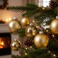 Tree ball, Christmas tree decorations, Christmas ball golden H8.5cm Ø7.5cm real glass 12pcs | Floristik24.ie