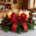 Satin ribbon with glitter red 25mm 20m | Floristik24.ie
