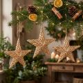Decorative Rattan Stars Hanging 19cm 3-Piece Set Christmas Decoration | Floristik24.ie