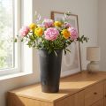 Floor vase black vase plastic anthracite Ø17,5cm H28cm | Floristik24.ie