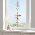 Maritime Decoration Garland Driftwood Shells Seahorse White 55cm | Floristik24.ie