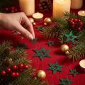 Scatter decoration star green 3-5cm 48 pcs | Floristik24.ie