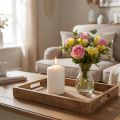 Pillar Candle 80/80 White 6 pcs | Floristik24.ie