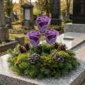 Artificial roses violet wax roses decorative roses wax Ø6cm 18 pcs | Floristik24.ie