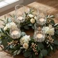 Tealight holder with glass for sticking vintage silver Ø5.5cm H8cm 4pcs | Floristik24.ie