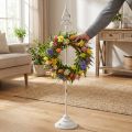 Wreath holder white shabby chic wreath stand 1 hook H76cm | Floristik24.ie