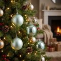 Christmas Ball Break-Resistant Light Green Assorted Ø10cm 4 Pcs | Floristik24.ie