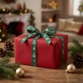 Christmas ribbon with fir trees gift ribbon green 15mm 20m | Floristik24.ie