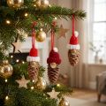 Christmas tree decoration gnome cone gnome red 9cm 12pcs | Floristik24.ie