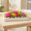 Decorative oblong wooden tray, white shabby chic, 42×14×3cm, 3 pieces | Floristik24.ie