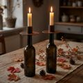 Candle holder for bottles rust look Ø8.5cm H12cm 2pcs | Floristik24.ie