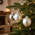 Christmas ball glass Ø6cm silver mix 24 pcs | Floristik24.ie