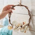 Marine decor for hanging Ring with sea shells White Ø25cm | Floristik24.ie