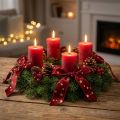 Velvet ribbon Christmas star ribbon red gold W25mm L8m | Floristik24.ie