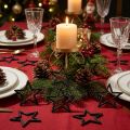 Scatter Decoration Christmas Stars Black Glitter Ø4cm 120 pcs | Floristik24.ie